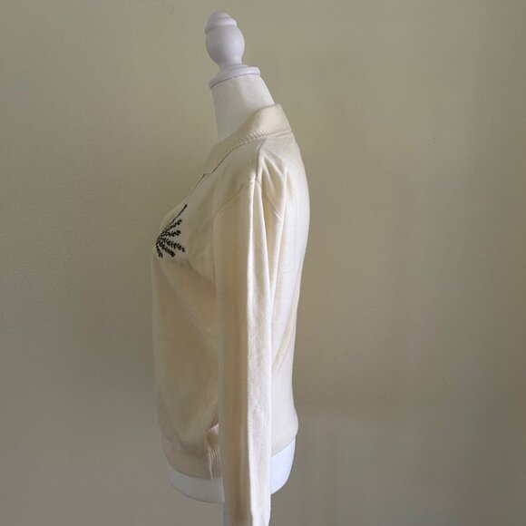 Vintage Balmoral Scotland Wool Sweater Size36 Pure New Wool Embroidered Pullover - Picture 4 of 11